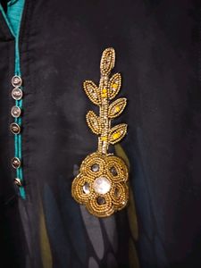 Green And Black Colour Kurti