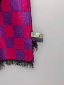 Christian Dior Scarf Shawl DD Logo Wrap Stole Muff