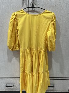 Yellow V-Neck holiday/beach Dress