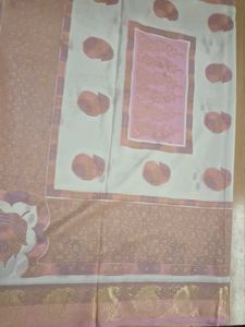 Elegant White &amp; Pink Saree