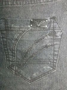 Black Denim Frayed Shorts