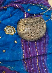 Ethnic Saree With A Vintage Purse!!!