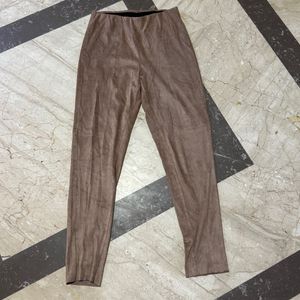 Brown faux Suede Style jeggings