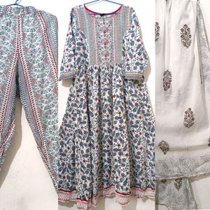 Floral Printed Anarkali Suit 🎀