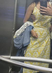 Noodle Strap Yellow Kurta