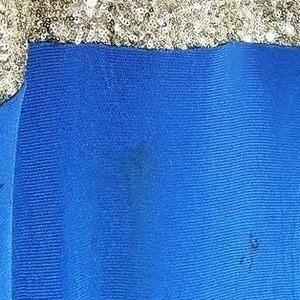 Black And Blue Sheath Dress