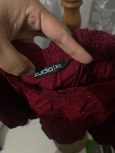 Zudio Solid Crop Top, Size XXL