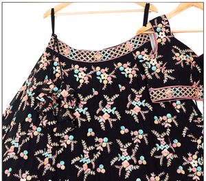 Black embroidered Lehenga
