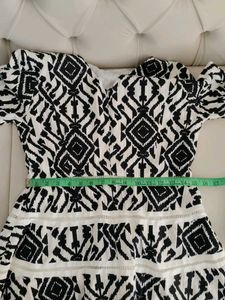 Black and White Patterned Dress