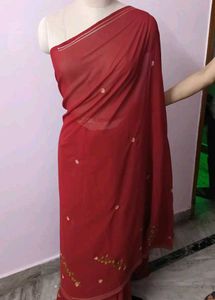 Elegant Maroon Saree