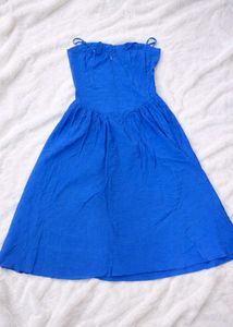 Elegant Blue Midi Dress