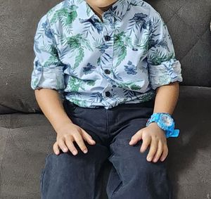 Boys Floral Print Shirt