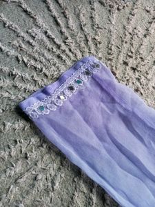 Long Purple Kurta With Mirror Work