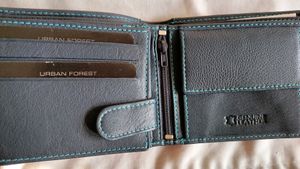 Unused Blue Pure Leather Men&#39;s Wallet