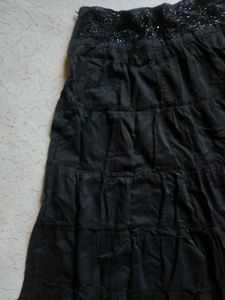 Elegant Black Tiered Skirt