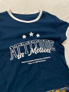 Cute Navy Blue Baby Tee