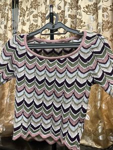Patterned Knit Top