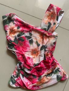 Floral One-Shoulder Dress