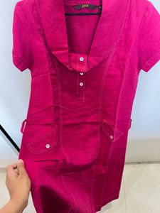 Pink Linen Dress
