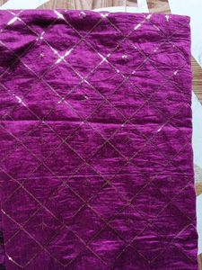purple colour sequence saree