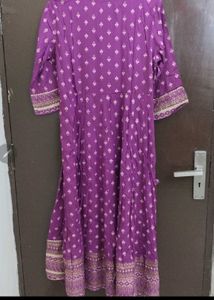 Rayon  Purple Kurta set 💜 with freebies
