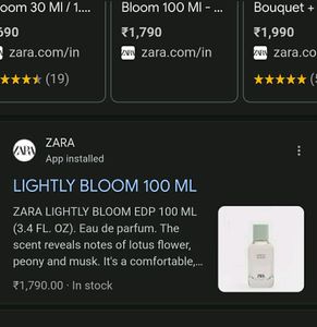 Zara Lightly Bloom Perfume