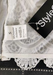 White Georgette Bralette Crop Top