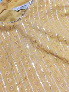 Yellow Embellished Kurti
