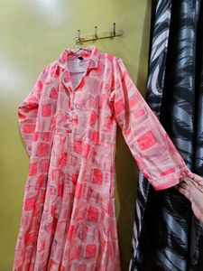 Pink Patterned Kurti