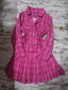 Pink Houndstooth Co-ord Set