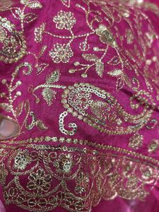 Embroidered Magenta Blouse