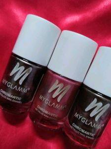 Set Of 3 MyGlamm Nail Paints 💅🏻