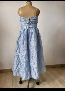 Elegant Blue Midi Dress