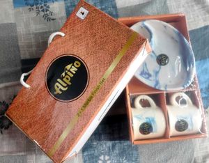 Red Marble Mug &amp; Plate Set #Combo Offer