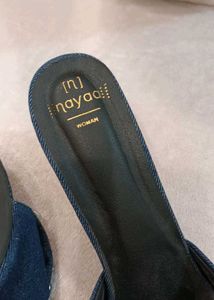 Rhinestone Denim Heels...size39