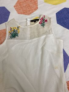 White Embroidered Dress