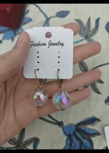 Iridescent Orb Drop Earrings