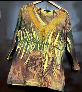 Multi Printed Winter Top For 38 Bust