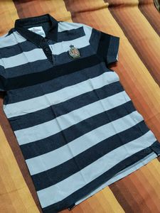 Roadster Men Brand Logo Cotton Polo Tshirt