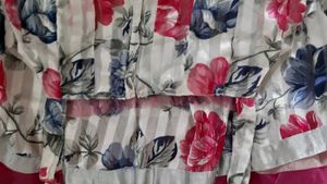 White floral print dress girls 10-13/14 yr