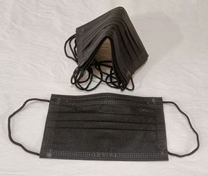 Black cotton mask 5 pcs