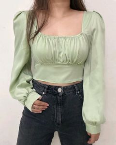 Ruched Satin Top