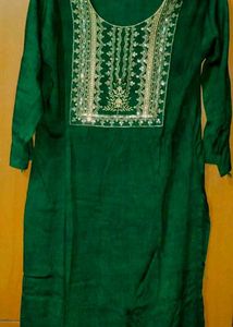 Green Kurta - Sequins Work