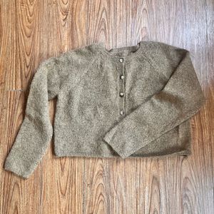 Green Knit Cardigan