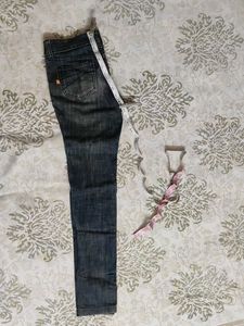 Used Denim Jeans (Greyish Black - Charcoal Colour)