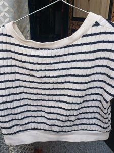 Striped Button-Down Top