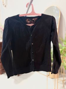 Black Cardigan Sweater