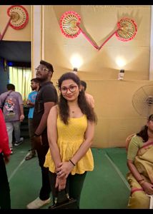 Sleeveless Cotton Print Yellow Tunic