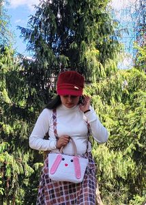 Red Beret Hat with Bow