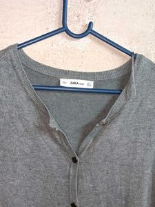ZARA KNIT Winter Fashion Cardigan Grey
